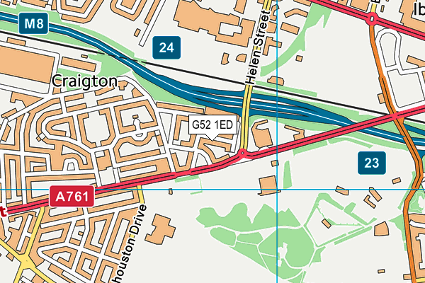 G52 1ED map - OS VectorMap District (Ordnance Survey) G52 1ED map - OS VectorMap District (Ordnance Survey)