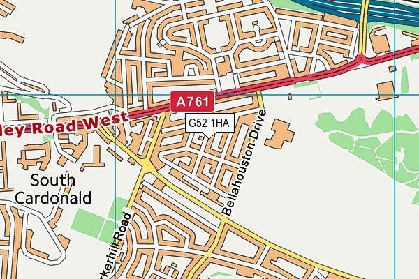 G52 1HA map - OS VectorMap District (Ordnance Survey) G52 1HA map - OS VectorMap District (Ordnance Survey)