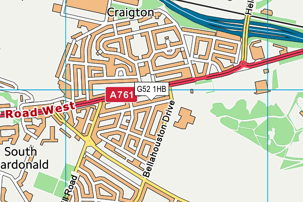 G52 1HB map - OS VectorMap District (Ordnance Survey) G52 1HB map - OS VectorMap District (Ordnance Survey)