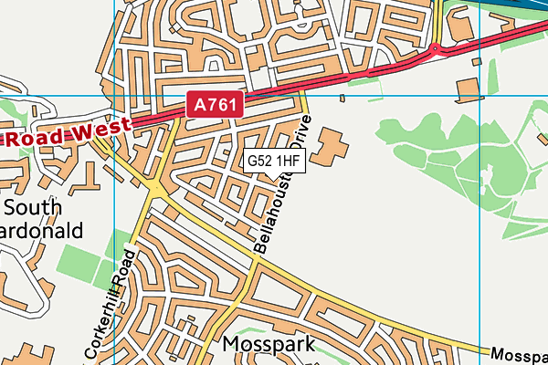 G52 1HF map - OS VectorMap District (Ordnance Survey) G52 1HF map - OS VectorMap District (Ordnance Survey)