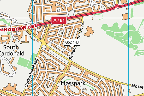 G52 1HJ map - OS VectorMap District (Ordnance Survey) G52 1HJ map - OS VectorMap District (Ordnance Survey)