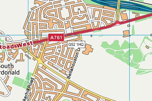 G52 1HQ map - OS VectorMap District (Ordnance Survey) G52 1HQ map - OS VectorMap District (Ordnance Survey)