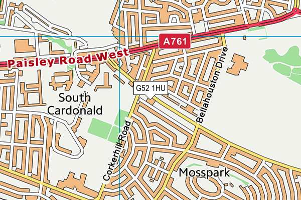 G52 1HU map - OS VectorMap District (Ordnance Survey) G52 1HU map - OS VectorMap District (Ordnance Survey)