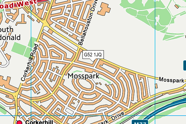 G52 1JQ map - OS VectorMap District (Ordnance Survey) G52 1JQ map - OS VectorMap District (Ordnance Survey)