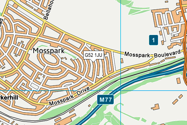 G52 1JU map - OS VectorMap District (Ordnance Survey) G52 1JU map - OS VectorMap District (Ordnance Survey)