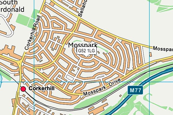 G52 1LG map - OS VectorMap District (Ordnance Survey) G52 1LG map - OS VectorMap District (Ordnance Survey)