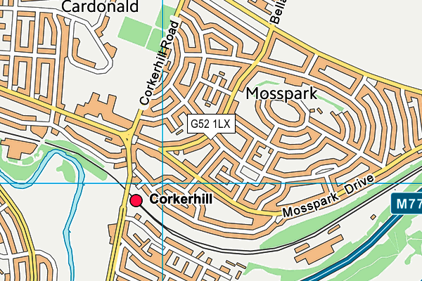 G52 1LX map - OS VectorMap District (Ordnance Survey) G52 1LX map - OS VectorMap District (Ordnance Survey)