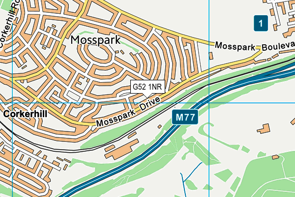 G52 1NR map - OS VectorMap District (Ordnance Survey) G52 1NR map - OS VectorMap District (Ordnance Survey)