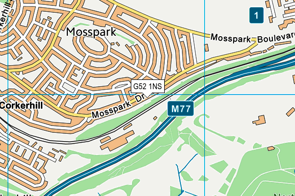 G52 1NS map - OS VectorMap District (Ordnance Survey) G52 1NS map - OS VectorMap District (Ordnance Survey)