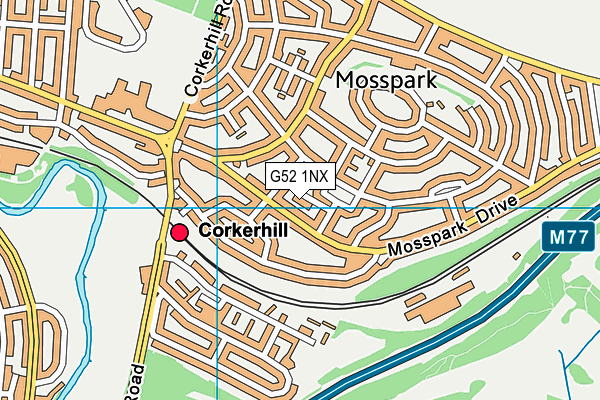 G52 1NX map - OS VectorMap District (Ordnance Survey) G52 1NX map - OS VectorMap District (Ordnance Survey)
