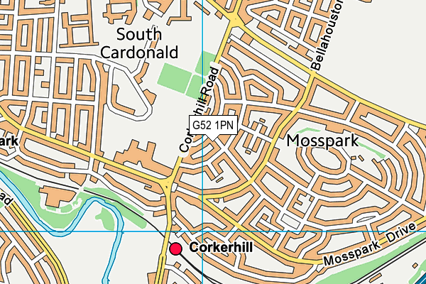 G52 1PN map - OS VectorMap District (Ordnance Survey) G52 1PN map - OS VectorMap District (Ordnance Survey)