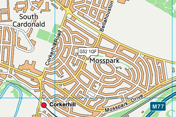 G52 1QF map - OS VectorMap District (Ordnance Survey) G52 1QF map - OS VectorMap District (Ordnance Survey)