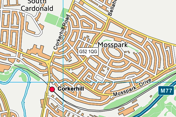 G52 1QG map - OS VectorMap District (Ordnance Survey) G52 1QG map - OS VectorMap District (Ordnance Survey)