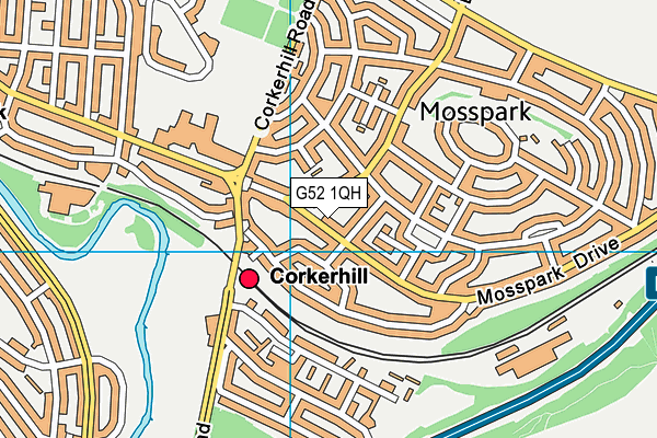 G52 1QH map - OS VectorMap District (Ordnance Survey) G52 1QH map - OS VectorMap District (Ordnance Survey)