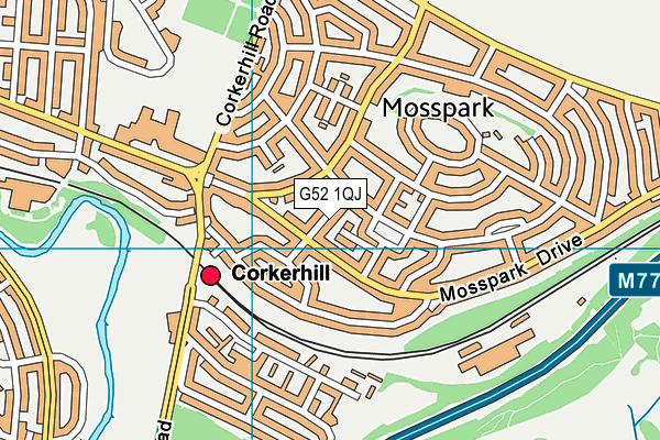 G52 1QJ map - OS VectorMap District (Ordnance Survey) G52 1QJ map - OS VectorMap District (Ordnance Survey)