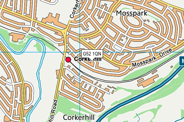 G52 1QN map - OS VectorMap District (Ordnance Survey) G52 1QN map - OS VectorMap District (Ordnance Survey)