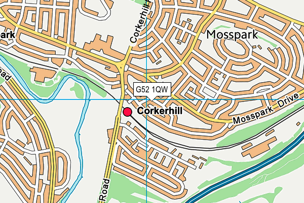 G52 1QW map - OS VectorMap District (Ordnance Survey) G52 1QW map - OS VectorMap District (Ordnance Survey)