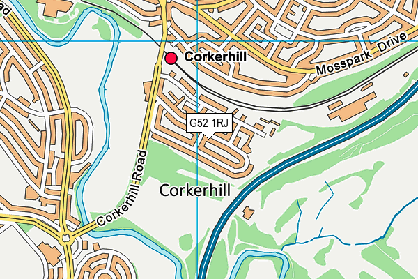 G52 1RJ map - OS VectorMap District (Ordnance Survey) G52 1RJ map - OS VectorMap District (Ordnance Survey)