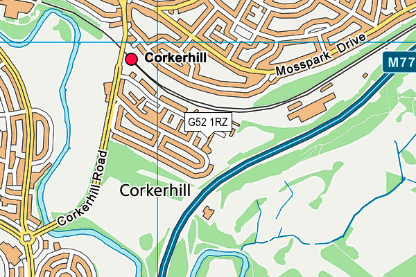 G52 1RZ map - OS VectorMap District (Ordnance Survey) G52 1RZ map - OS VectorMap District (Ordnance Survey)