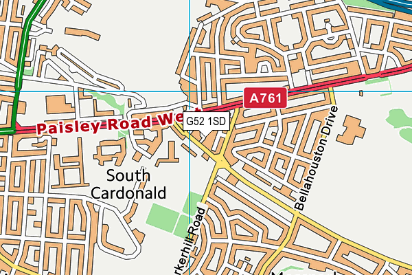 G52 1SD map - OS VectorMap District (Ordnance Survey) G52 1SD map - OS VectorMap District (Ordnance Survey)