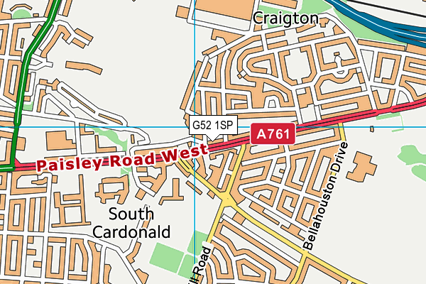 G52 1SP map - OS VectorMap District (Ordnance Survey) G52 1SP map - OS VectorMap District (Ordnance Survey)