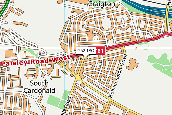 G52 1SQ map - OS VectorMap District (Ordnance Survey) G52 1SQ map - OS VectorMap District (Ordnance Survey)