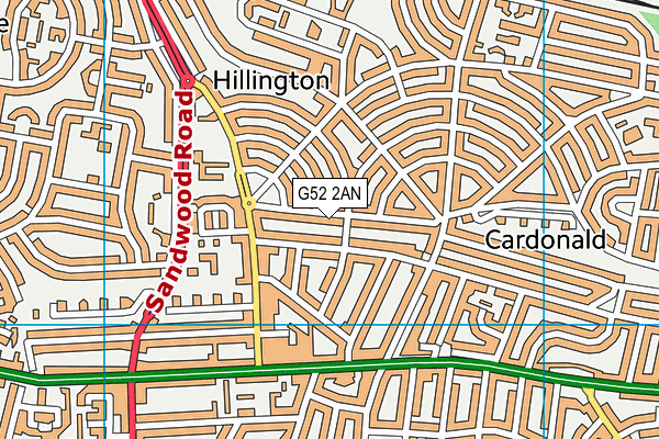 G52 2AN map - OS VectorMap District (Ordnance Survey) G52 2AN map - OS VectorMap District (Ordnance Survey)