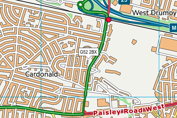 G52 2BX map - OS VectorMap District (Ordnance Survey) G52 2BX map - OS VectorMap District (Ordnance Survey)