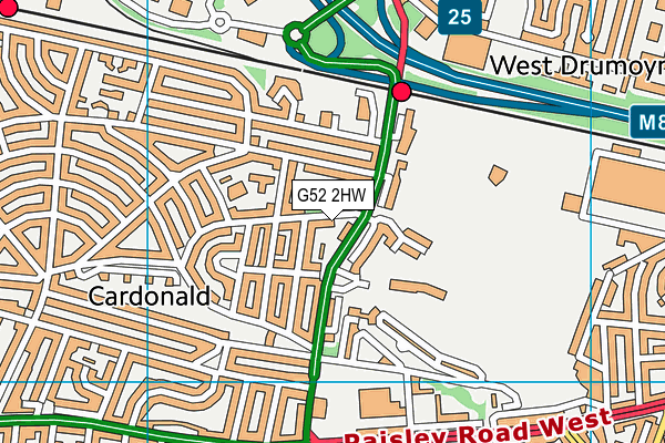 G52 2HW map - OS VectorMap District (Ordnance Survey) G52 2HW map - OS VectorMap District (Ordnance Survey)
