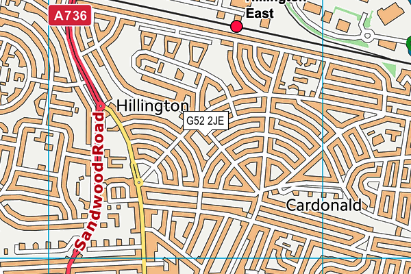 G52 2JE map - OS VectorMap District (Ordnance Survey)