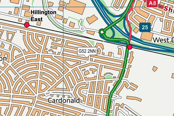G52 2NN map - OS VectorMap District (Ordnance Survey)