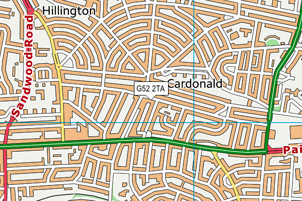 G52 2TA map - OS VectorMap District (Ordnance Survey) G52 2TA map - OS VectorMap District (Ordnance Survey)