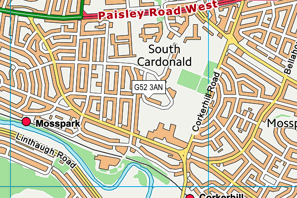 G52 3AN map - OS VectorMap District (Ordnance Survey) G52 3AN map - OS VectorMap District (Ordnance Survey)