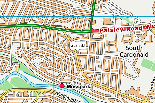 G52 3BJ map - OS VectorMap District (Ordnance Survey) G52 3BJ map - OS VectorMap District (Ordnance Survey)