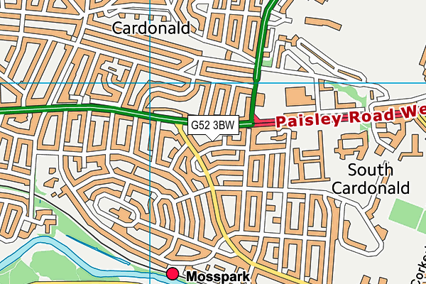 G52 3BW map - OS VectorMap District (Ordnance Survey) G52 3BW map - OS VectorMap District (Ordnance Survey)