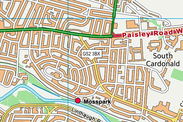 G52 3BX map - OS VectorMap District (Ordnance Survey) G52 3BX map - OS VectorMap District (Ordnance Survey)