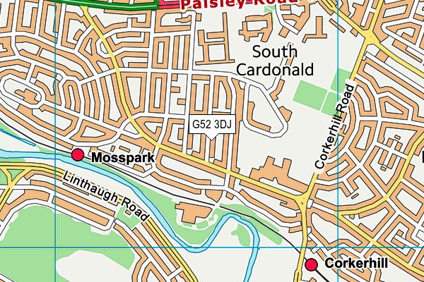 G52 3DJ map - OS VectorMap District (Ordnance Survey) G52 3DJ map - OS VectorMap District (Ordnance Survey)