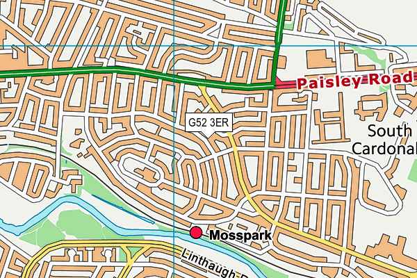 G52 3ER map - OS VectorMap District (Ordnance Survey) G52 3ER map - OS VectorMap District (Ordnance Survey)