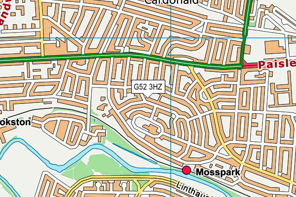 G52 3HZ map - OS VectorMap District (Ordnance Survey) G52 3HZ map - OS VectorMap District (Ordnance Survey)