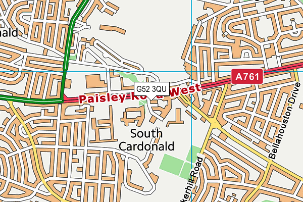 G52 3QU map - OS VectorMap District (Ordnance Survey) G52 3QU map - OS VectorMap District (Ordnance Survey)