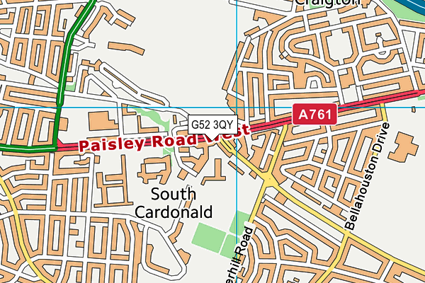G52 3QY map - OS VectorMap District (Ordnance Survey) G52 3QY map - OS VectorMap District (Ordnance Survey)