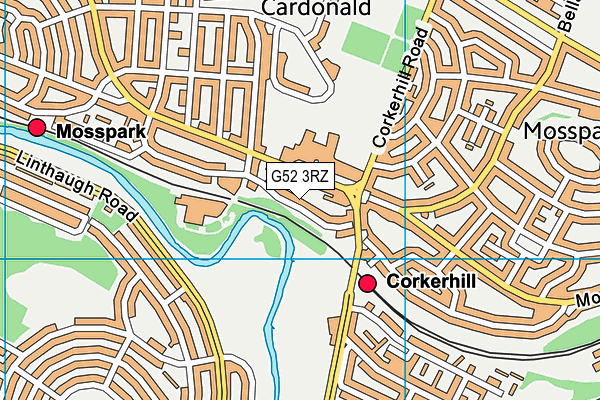 G52 3RZ map - OS VectorMap District (Ordnance Survey) G52 3RZ map - OS VectorMap District (Ordnance Survey)