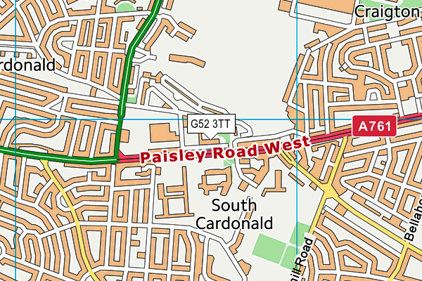 G52 3TT map - OS VectorMap District (Ordnance Survey) G52 3TT map - OS VectorMap District (Ordnance Survey)