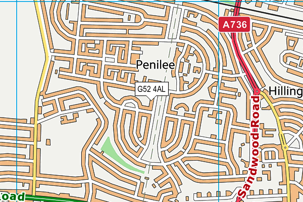 G52 4AL map - OS VectorMap District (Ordnance Survey) G52 4AL map - OS VectorMap District (Ordnance Survey)