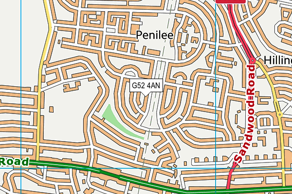 G52 4AN map - OS VectorMap District (Ordnance Survey) G52 4AN map - OS VectorMap District (Ordnance Survey)