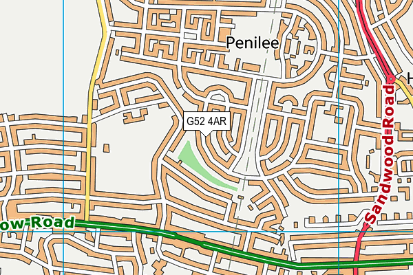 G52 4AR map - OS VectorMap District (Ordnance Survey) G52 4AR map - OS VectorMap District (Ordnance Survey)