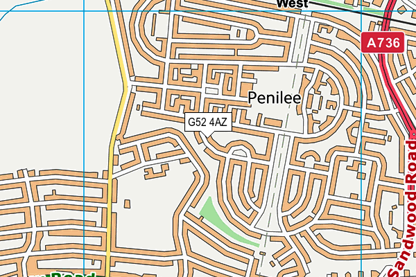 G52 4AZ map - OS VectorMap District (Ordnance Survey) G52 4AZ map - OS VectorMap District (Ordnance Survey)