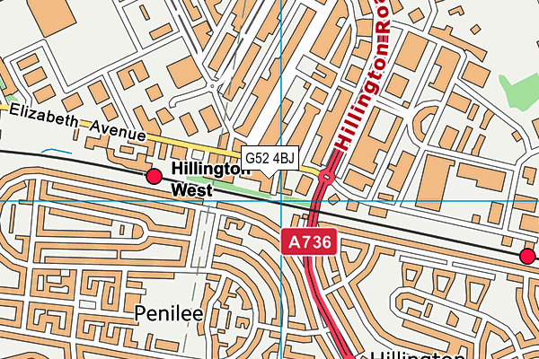 G52 4BJ map - OS VectorMap District (Ordnance Survey) G52 4BJ map - OS VectorMap District (Ordnance Survey)