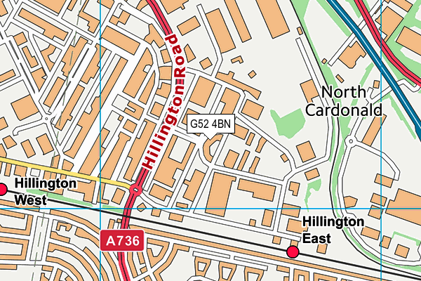 G52 4BN map - OS VectorMap District (Ordnance Survey) G52 4BN map - OS VectorMap District (Ordnance Survey)