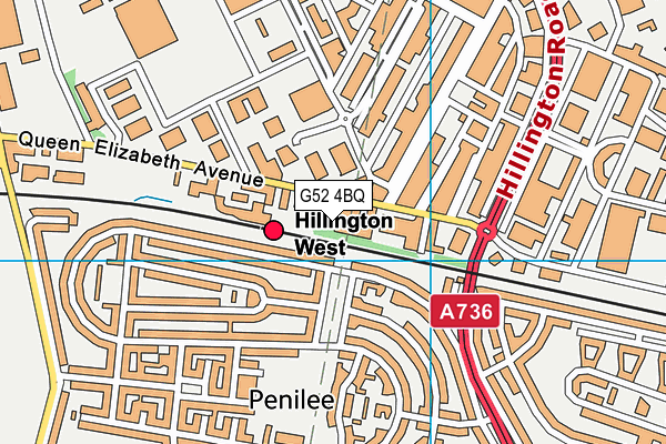 G52 4BQ map - OS VectorMap District (Ordnance Survey) G52 4BQ map - OS VectorMap District (Ordnance Survey)